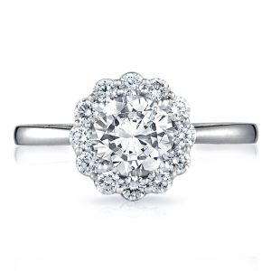 Tacori 18k White Gold Full Bloom Halo Ring