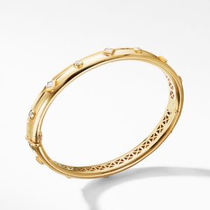 David Yurman Modern Renaissance Bracelet in 18K Yellow Gold with Diamonds