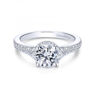 Gabriel & Co. 14k White Gold Infinity Straight Engagement Ring