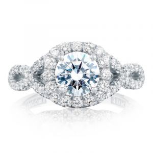 Tacori Platinum Petite Crescent Criss Cross Ring