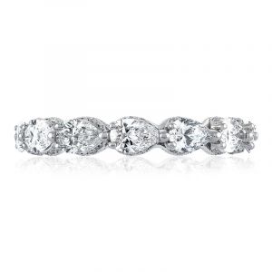 Tacori 18k White Gold RoyalT Eternity Wedding Band