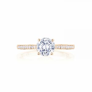 Tacori 14k Rose Gold Coastal Crescent Diamond Straight Ring