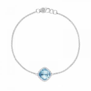 Tacori Sterling Silver Crescent Embrace Gemstone Bracelet