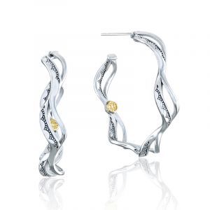 Tacori Sterling Silver Crescent Cove Hoop Earrings