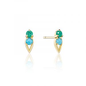 Tacori 14k Yellow Gold Petite Gemstones Earrings