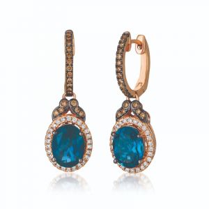 Le Vian Berrylicious Blues 14k Rose Gold Earrings