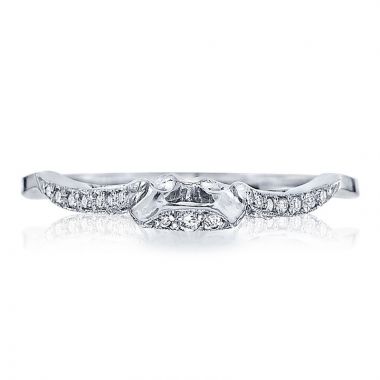 Tacori Platinum Ribbon Diamond Curved Wedding Band