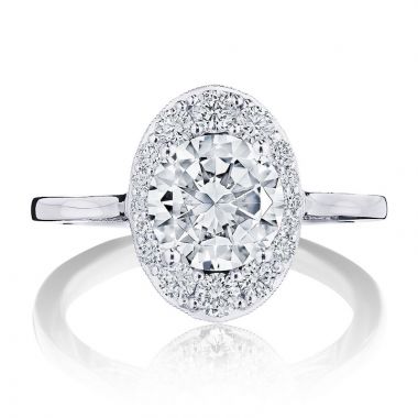 Tacori Platinum INFLORI Diamond Halo Engagement Ring